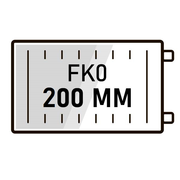 Радиаторы Kermi FKO высота 200 с боковым подключением фото