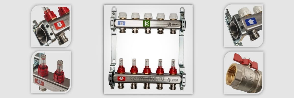 Коллекторы с расходомерами STOUT