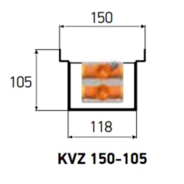 Внутрипольный конвектор Techno Power KVZ 150-105