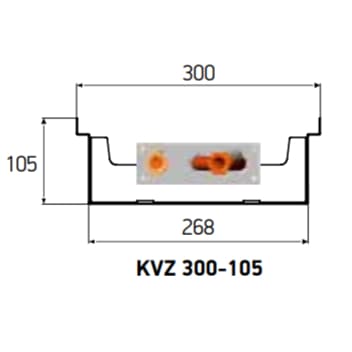 Внутрипольный конвектор Techno Power KVZ 300-105