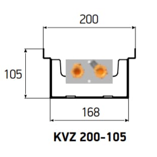 Внутрипольный конвектор Techno Usual KVZ 200-105