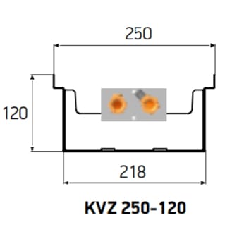 Внутрипольный конвектор Techno Usual KVZ 250-120
