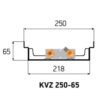Внутрипольный конвектор Techno Usual KVZ 250-65