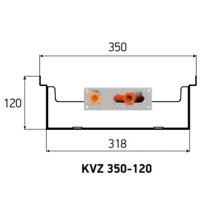 Внутрипольный конвектор Techno Usual KVZ 350-120