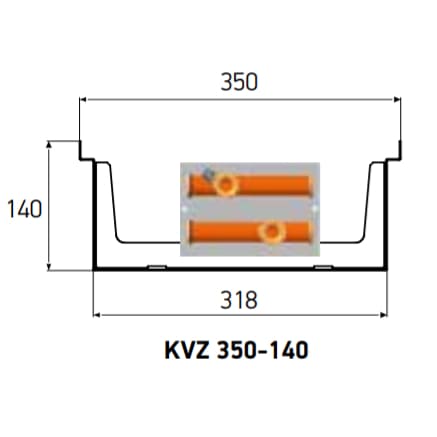 Внутрипольный конвектор Techno Usual KVZ 350-140