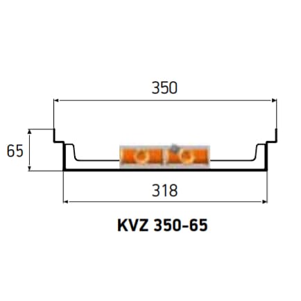 Внутрипольный конвектор Techno Usual KVZ 350-65