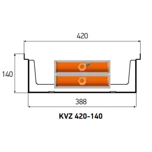 Внутрипольный конвектор Techno Usual KVZ 420-140