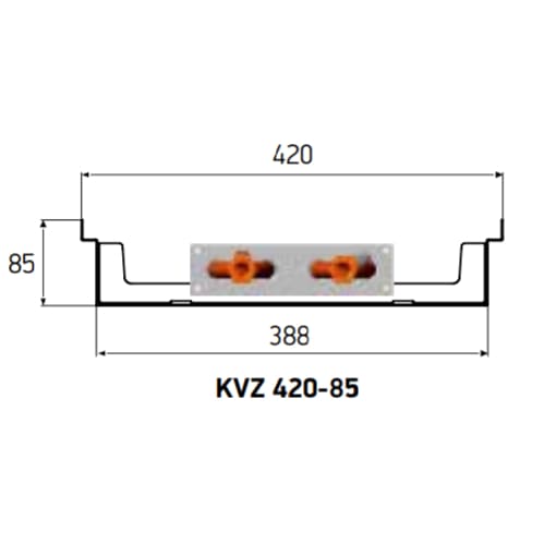 Внутрипольный конвектор Techno Usual KVZ 420-85