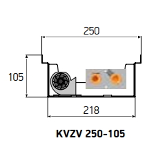 Внутрипольный конвектор Techno Vent KVZV 250-105