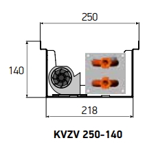 Внутрипольный конвектор Techno Vent KVZV 250-140