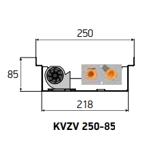 Внутрипольный конвектор Techno Vent KVZV 250-85