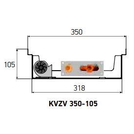 Внутрипольный конвектор Techno Vent KVZV 350-105