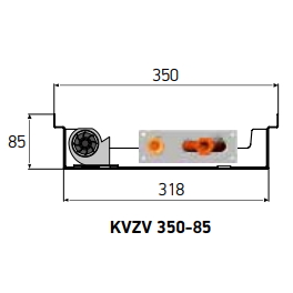 Внутрипольный конвектор Techno Vent KVZV 350-85