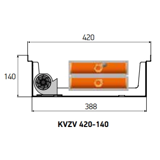 Внутрипольный конвектор Techno Vent KVZV 420-140
