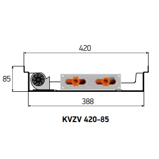 Внутрипольный конвектор Techno Vent KVZV 420-85