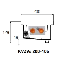 Внутрипольный конвектор Techno WD KVZVs 200-105