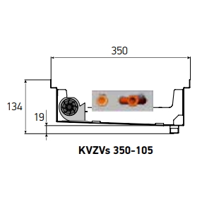 Внутрипольный конвектор Techno WD KVZVs 350-105