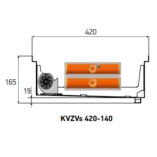 Внутрипольный конвектор Techno WD KVZVs 420-140