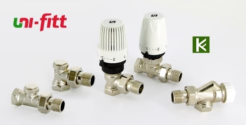 термостатические вентили Uni-fitt, краны для радиаторов отопления Юнифит, вентиль Uni-fitt кран для термостатов