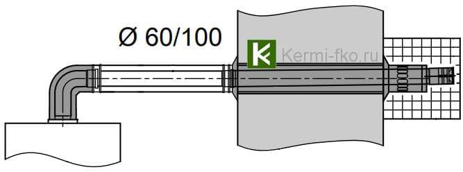 висман дымоход viessmann 60/100, 7373237, купить, оригинал, цена, официальный сайт, сертификат, каталог, чертеж