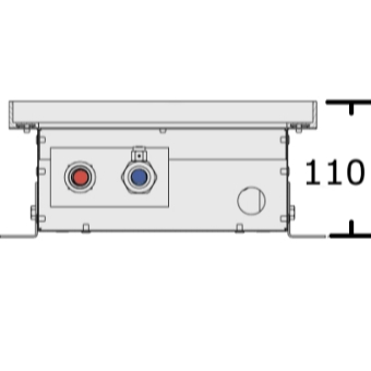 Внутрипольный конвектор Vitron ВК.110 высота 110 мм (глубина 110 мм), конвекторы Витрон