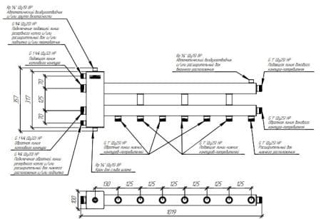 коллекторы с гидрострелкой gidruss, балансировочные коллекторы гидрусс, гребенки отопления gidruss BMSS-100 коллектор