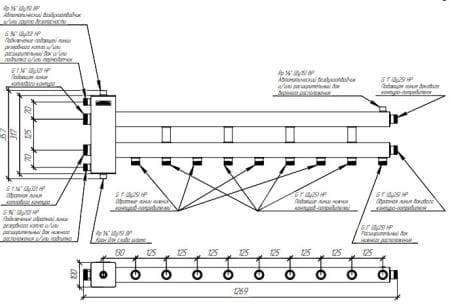 коллекторы с гидрострелкой gidruss, балансировочные коллекторы гидрусс, гребенки отопления gidruss BMSS-100 коллектор