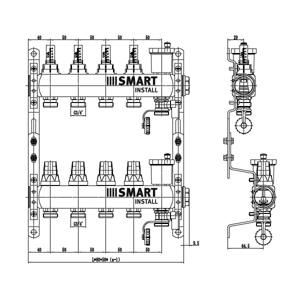 коллекторы с расходомерами Smart Install