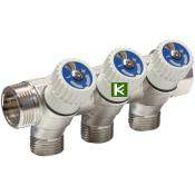 Коллектор с кранами на 4 выхода для труб отопления и водоснабжения Comisa 011501