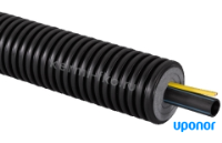 Теплоизолированные полиэтиленовые трубы Uponor Supra Plus 40 х 3,7/ 90 с саморегулирующимся нагревательным кабелем 25 Вт/м, 2 х 0,48 Ом/м