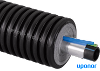 Теплоизолированные полиэтиленовые трубы Uponor Supra Plus 25 х 2,3/ 63 с саморегулирующимся нагревательным кабелем 10 Вт/м