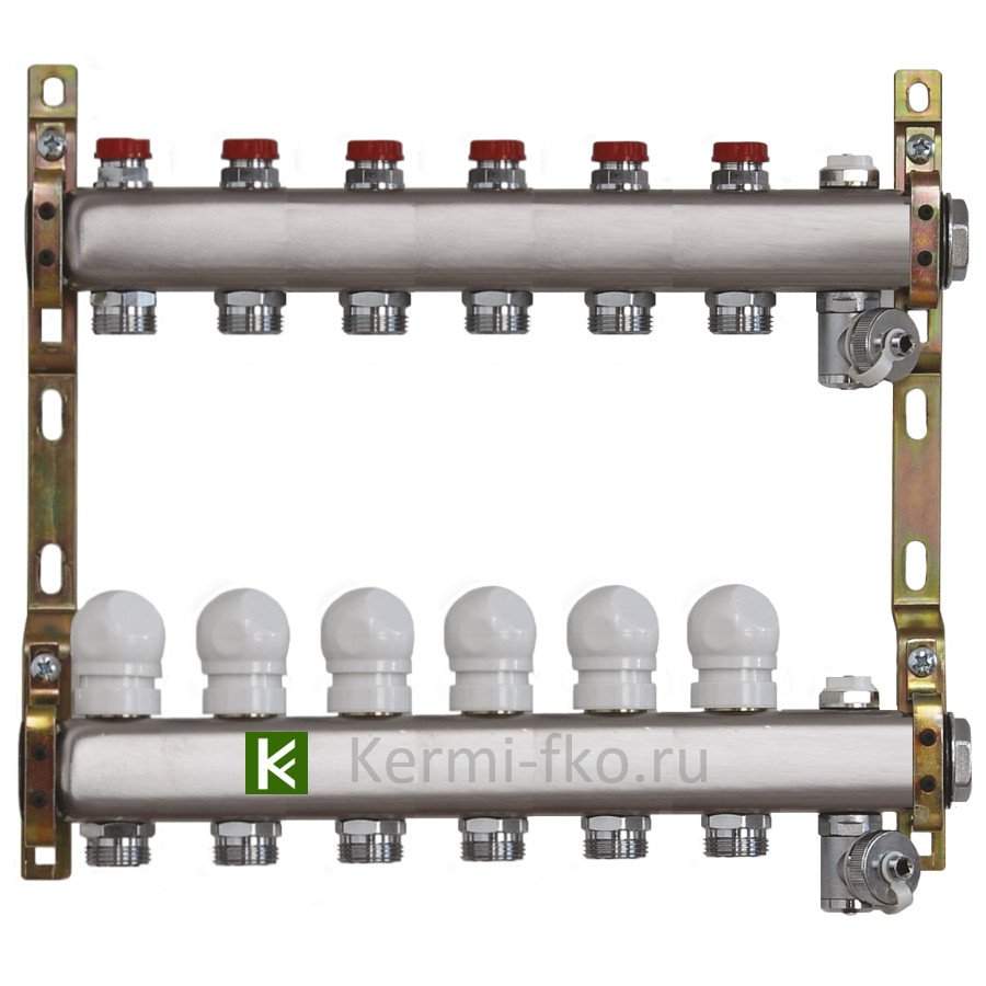 Коллектор Te-sa для радиаторов с вентилями 220A2-06-06D