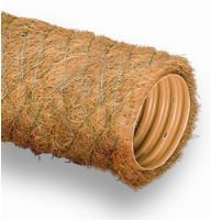 Дренажная труба Wavin d 50/60 мм с фильтром из кокосового волокна гофрированная