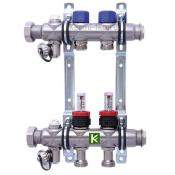 Коллектор 2 контура с расходомерами Hansa