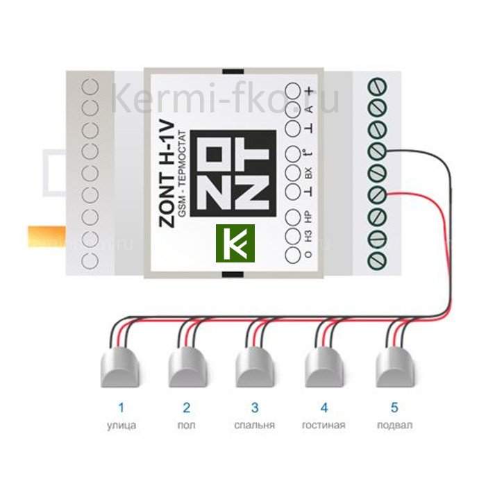 Zont h1v схема подключения