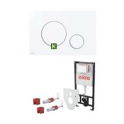 Модуль для подвесного унитаза Alcaplast 112 см кнопка M671 хром с шумоизоляцией