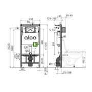 Модуль для подвесного унитаза Alcaplast (Алкапласт)