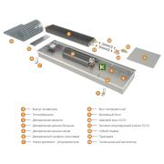 Внутрипольный конвектор Eva KB 258-65-1250 с принудительной конвекцией (конвекторы Ева)