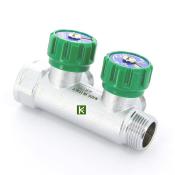 Коллектор для воды с вентилями FAR FK 3821 3412 2 выхода