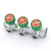 Коллектор для воды с вентилями FAR FK 3822 3412 3 выхода