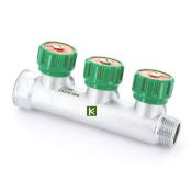 Коллектор для воды с вентилями FAR FK 3822 3412 3 выхода