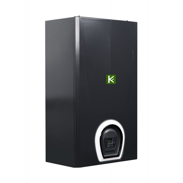 настенный газовый котел Federica Bugatti 24В Varme BLACK с датчиком бойлера, черный