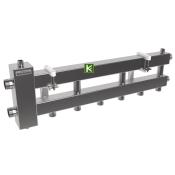 Коллектор с гидрострелкой Gidruss BMSS-60-4D на 4 контура (гребенка с гидравлическим разделителем)