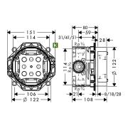 Скрытая часть Hansgrohe ibox universal 01800180