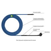 Кабель греющий Freezstop Inside 12 м (10 Вт/м) для обогрева труб 100035659400