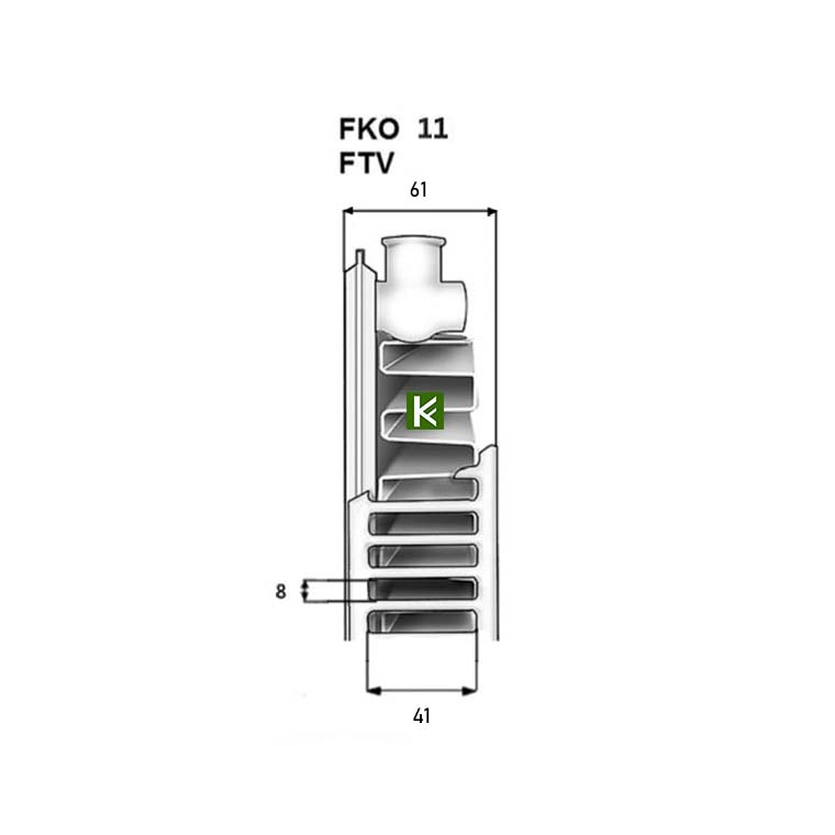 Радиатор Kermi FK0 11 тип, высота 500 мм, боковое подключение (радиаторы отопления Керми)