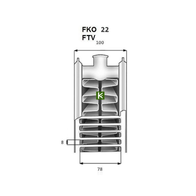 Радиатор Kermi FK0 22 тип, высота 900 мм, боковое подключение (радиаторы отопления Керми)