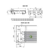 Внутрипольный конвектор Techno Vent KVZV 420-105-2600 (Техно)