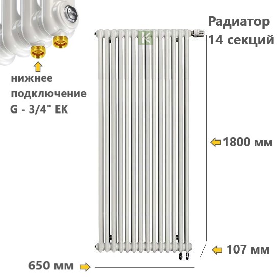TUB 3180-14-DV1 Rifar Tubog Радиатор Рифар Тубог