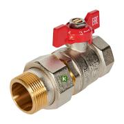 RBV-0005-2510232 ROMMER Кран шаровой с американкой, ВР/НР, ручка бабочка 1 1/4"